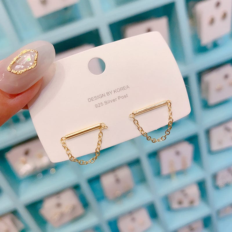 Gold New Silver Color Long Tassel Earrings for Women Bridal Dangle Earrings Wedding Jewelry