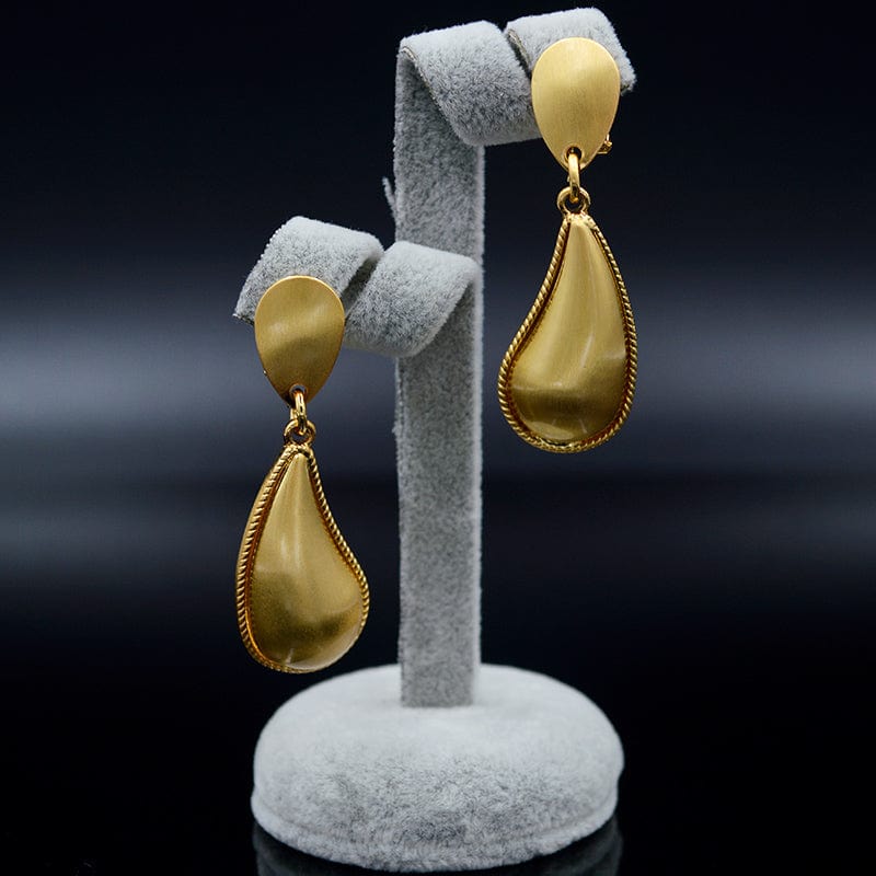 Gold Nigeria Jewelry Sets For Women Necklace Earrings Ring Bracelet Ethnic Geometric Engagement Gift big size jewelry set