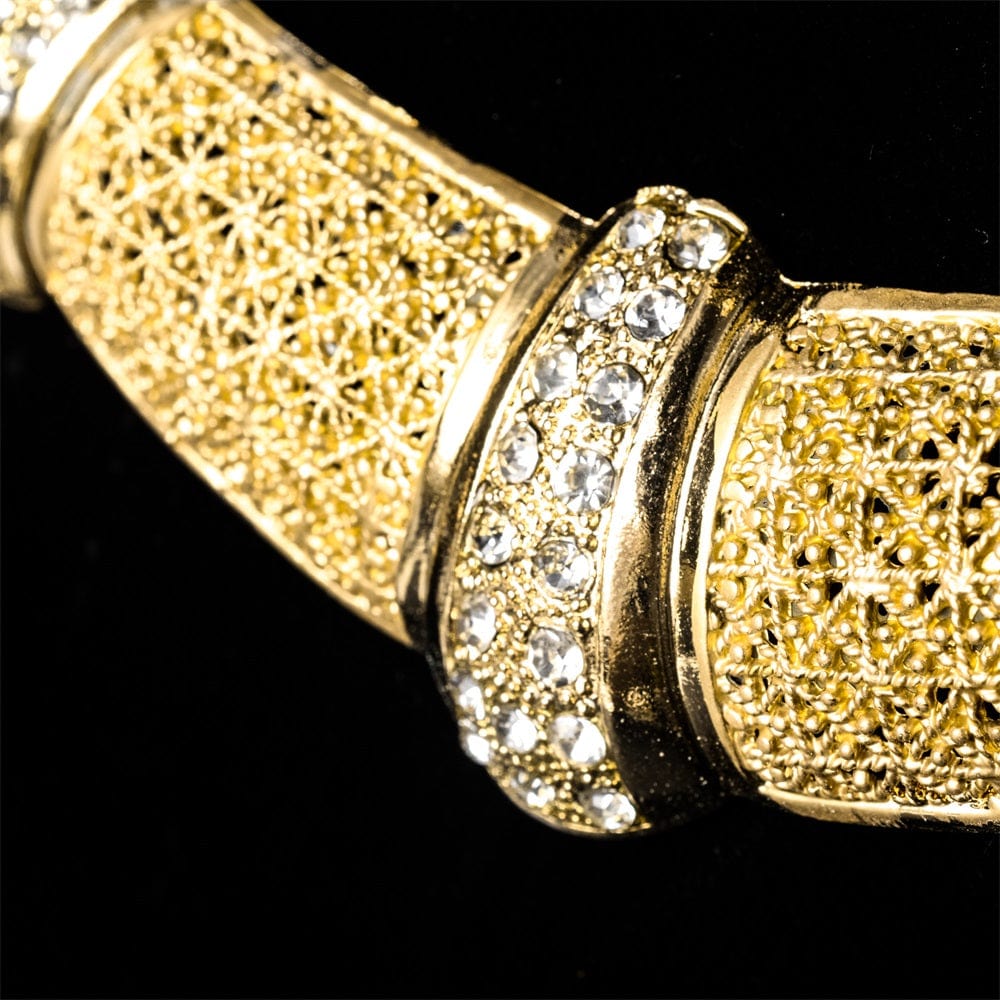 Gold Nigerian high quality copper Women wedding party cubic zirconia jewelry set