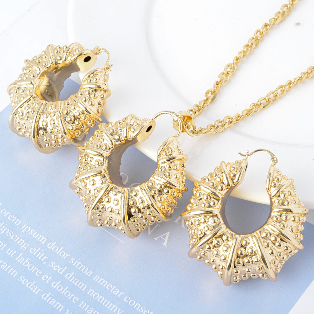 Gold Nigerian high quality copper Women wedding party fashion jewelry sets made in china wholesale