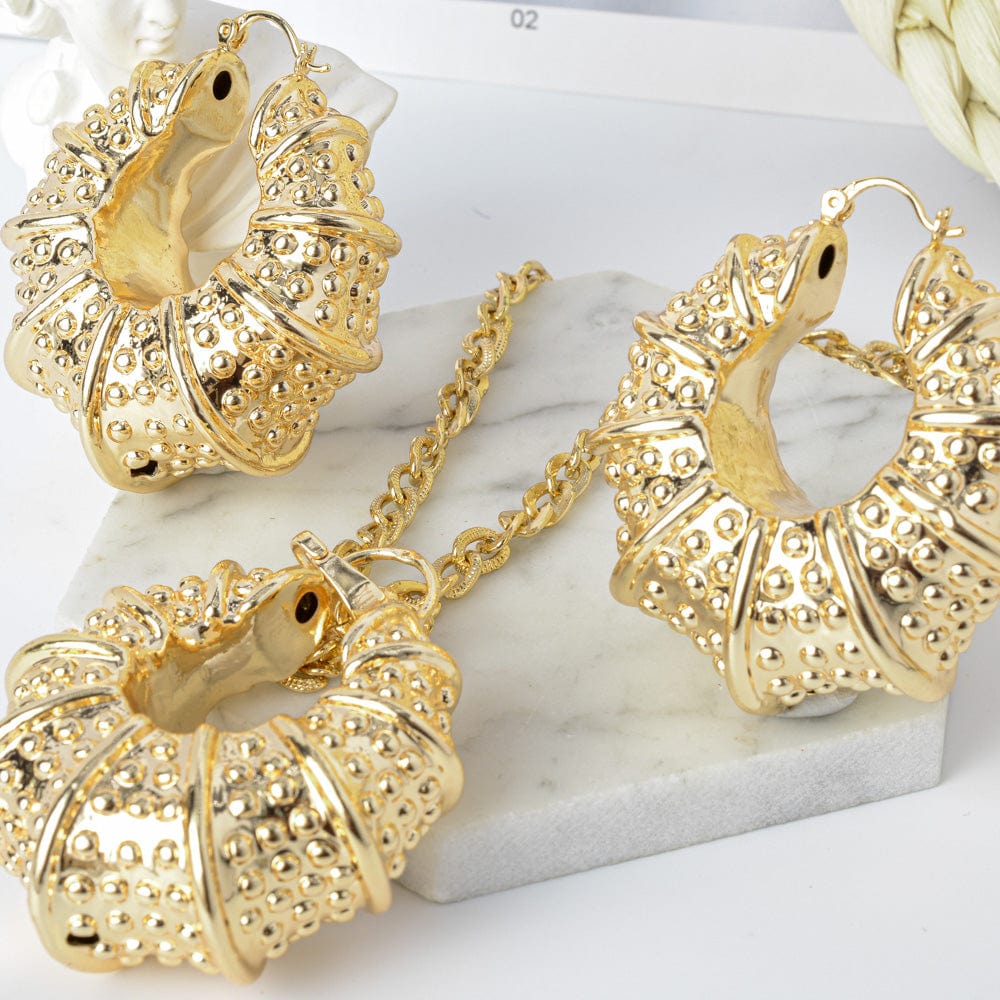 Gold Nigerian high quality copper Women wedding party fashion jewelry sets made in china wholesale