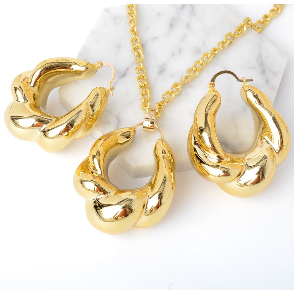Gold Nigerian high quality copper Women wedding party fashion jewelry sets made in china wholesale