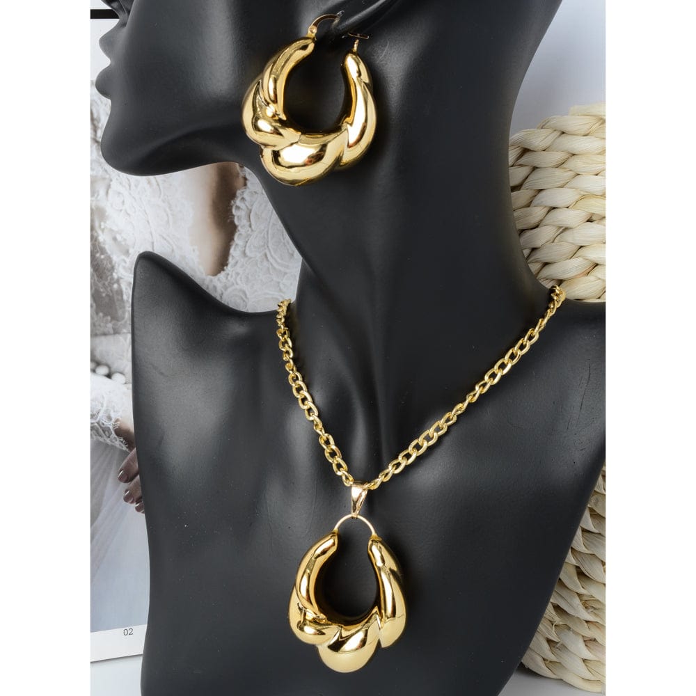 Gold Nigerian high quality copper Women wedding party fashion jewelry sets made in china wholesale