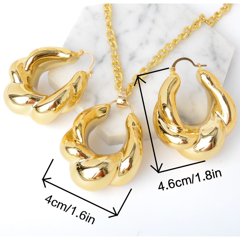 Gold Nigerian high quality copper Women wedding party fashion jewelry sets made in china wholesale
