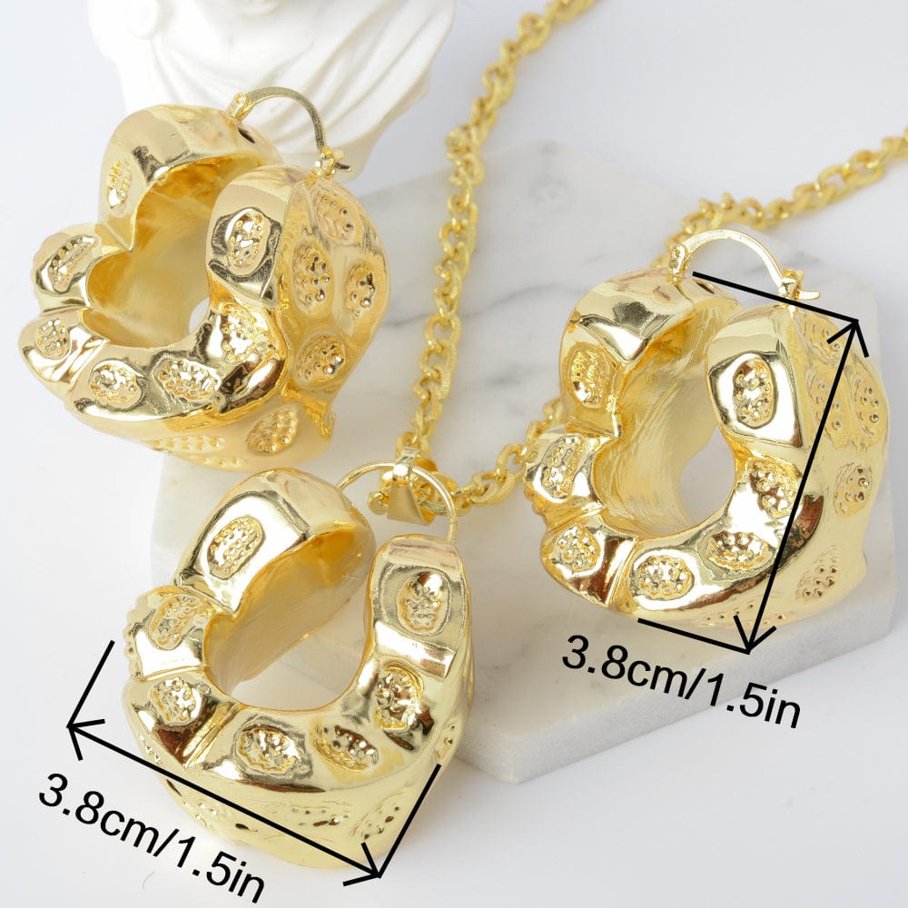 Gold Nigerian high quality copper Women wedding party wedding sets jewelry set bridal