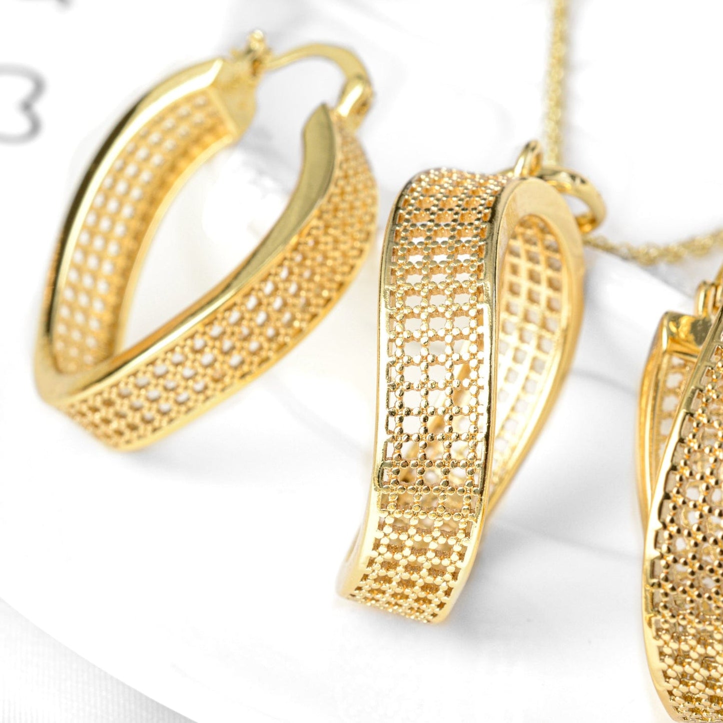 Gold Nigerian Popular jewelry high quality copper Women wedding party bridal jewelry set luxury