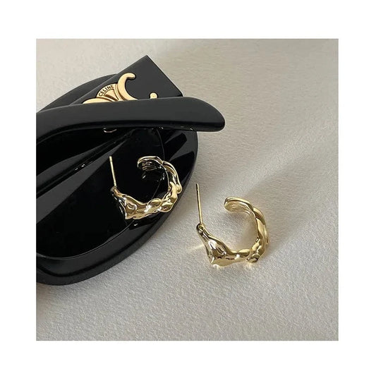 Gold plated jewelry 18k gold plated 925 silver needle earrings style high quality gold plated round stud earrings