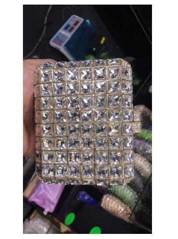 Gold+Silver Luxury Women Plaid Green Crystal Clutch Bags MINI Minaudiere Rhinestone Purses Wedding Evening Bag Party Diamond Dinner Handbags