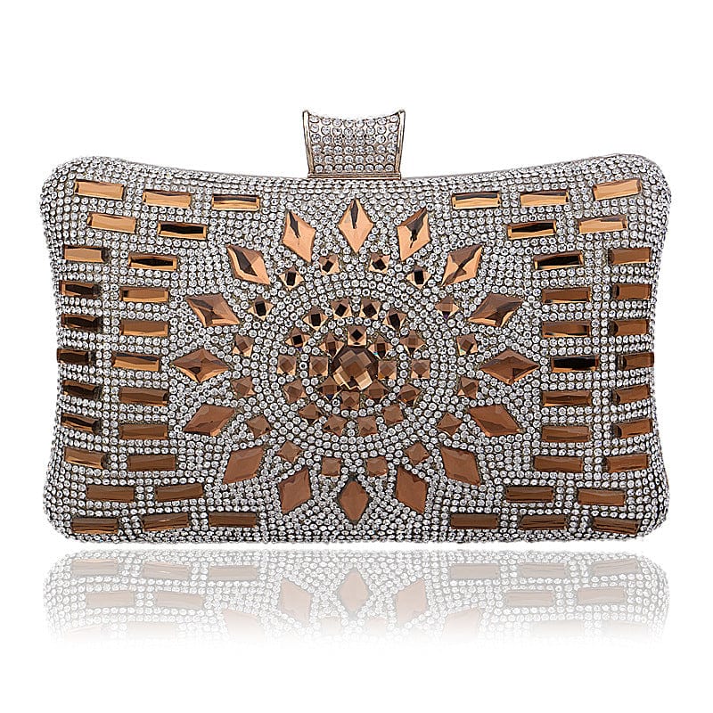Golden 2022 Ladies Diamond Crystal Party Purses and Handbags Chain Acrylic Rhinestone Evening Clutch Bags for Women