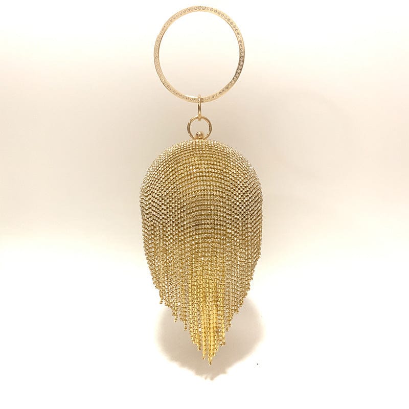 Golden 2022 Luxury Ball Handbags for Women Portable Dinner Bag Shiny Bag Wedding Diamond Clutch Bag