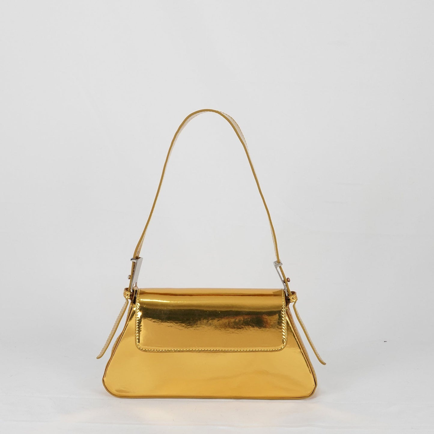 Golden 2023 Brand Designer Inclined Shoulder Bags Underarm Purse Shiny Patent Leather Bags Women Handbags