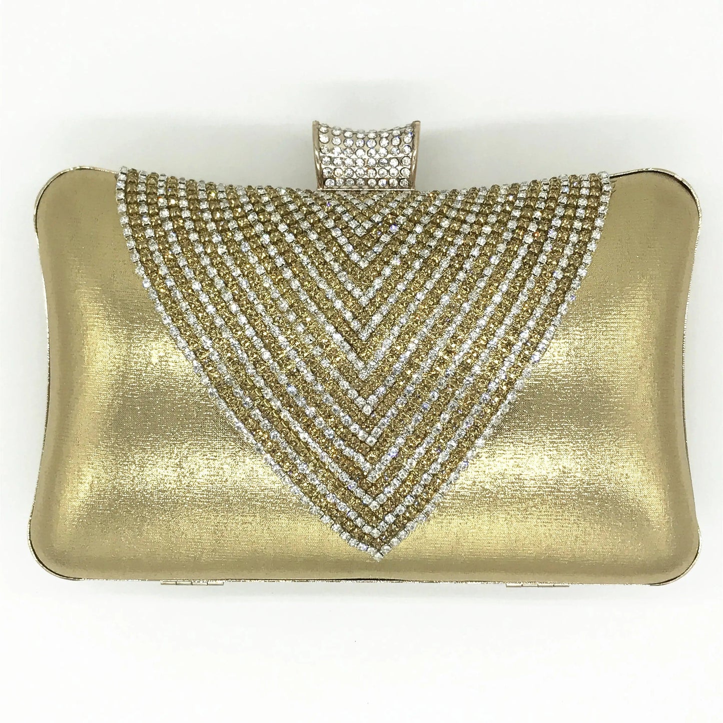 Golden Factory direct wholesale handmade classic crystal clutch evening bag large space ladies clutches for party prom banquet wedding