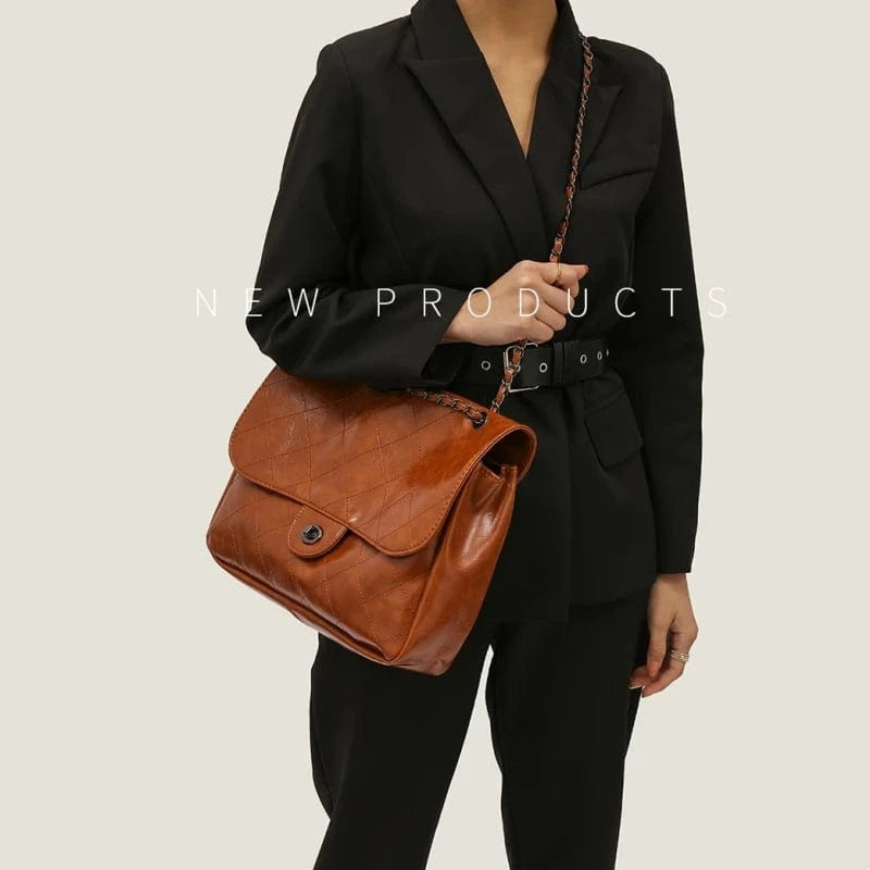 good quality brown leather vintage handbags wholesale luxury designer bags handbags women pu ladies handbag