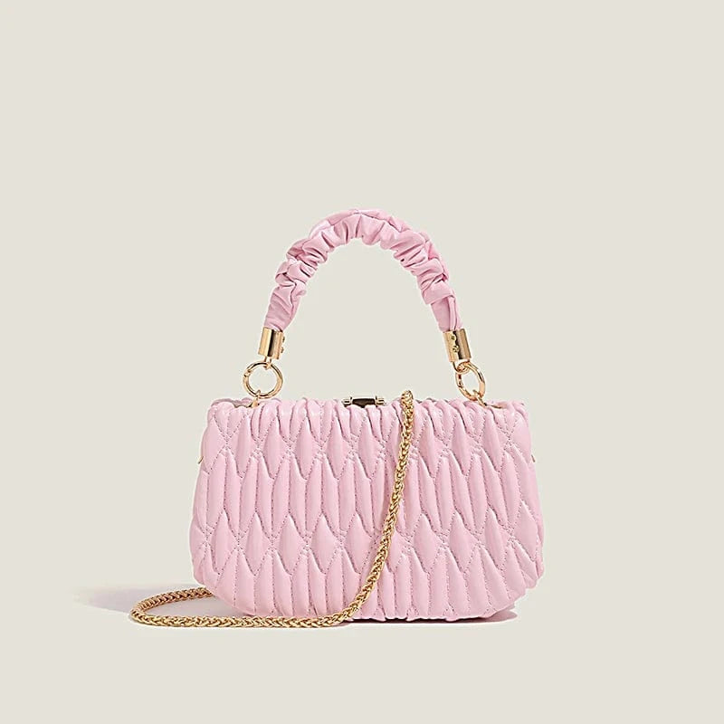 good quality fall 2023 women handbags sling bags unique custom shape pink color leather handbag