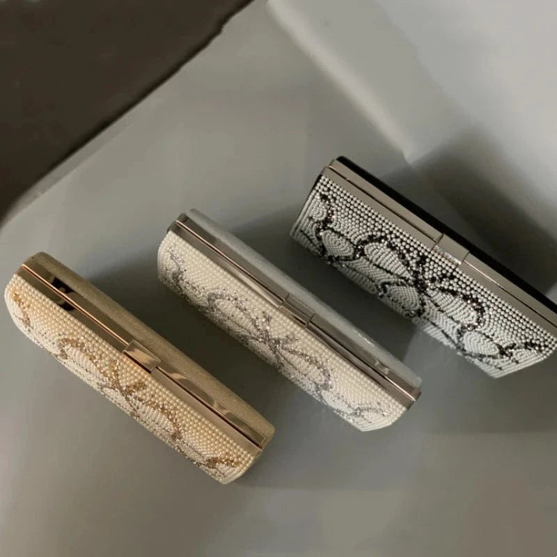 good quality wedding bridal clutch bag latest pearl evening clutch purses beaded 2023 womens clutch