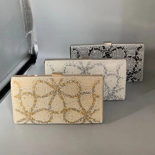 good quality wedding bridal clutch bag latest pearl evening clutch purses beaded 2023 womens clutch