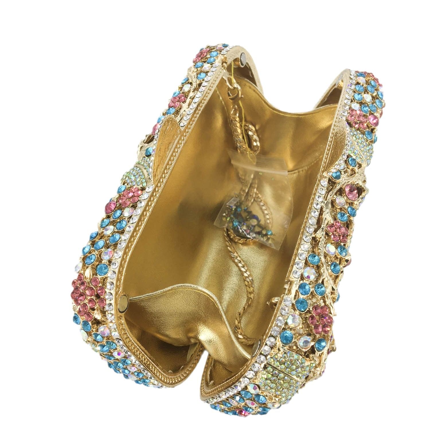 Good Quality Wedding Bridal Crystal Evening Clutch Bags for Women Ladies Flower Evening Rhinestone Handbags