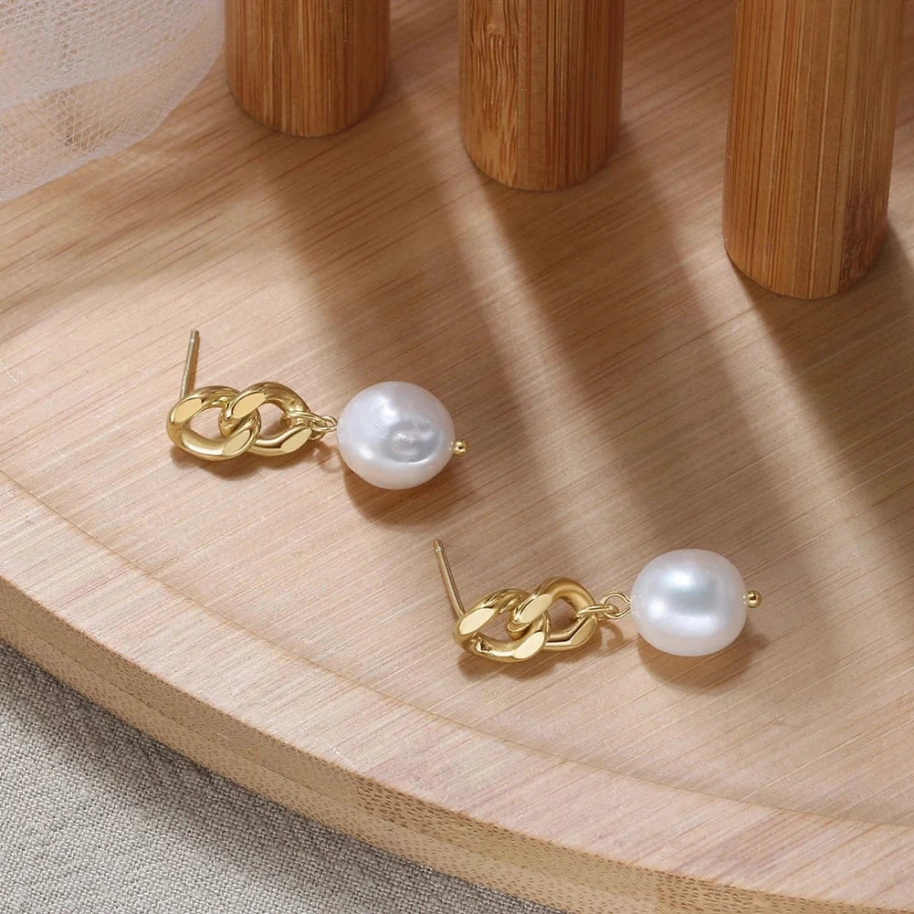 GPE53 Gold fashion 925 sterling silver stud earring jewelry 18K gold plated sterling silver stud earrings for women
