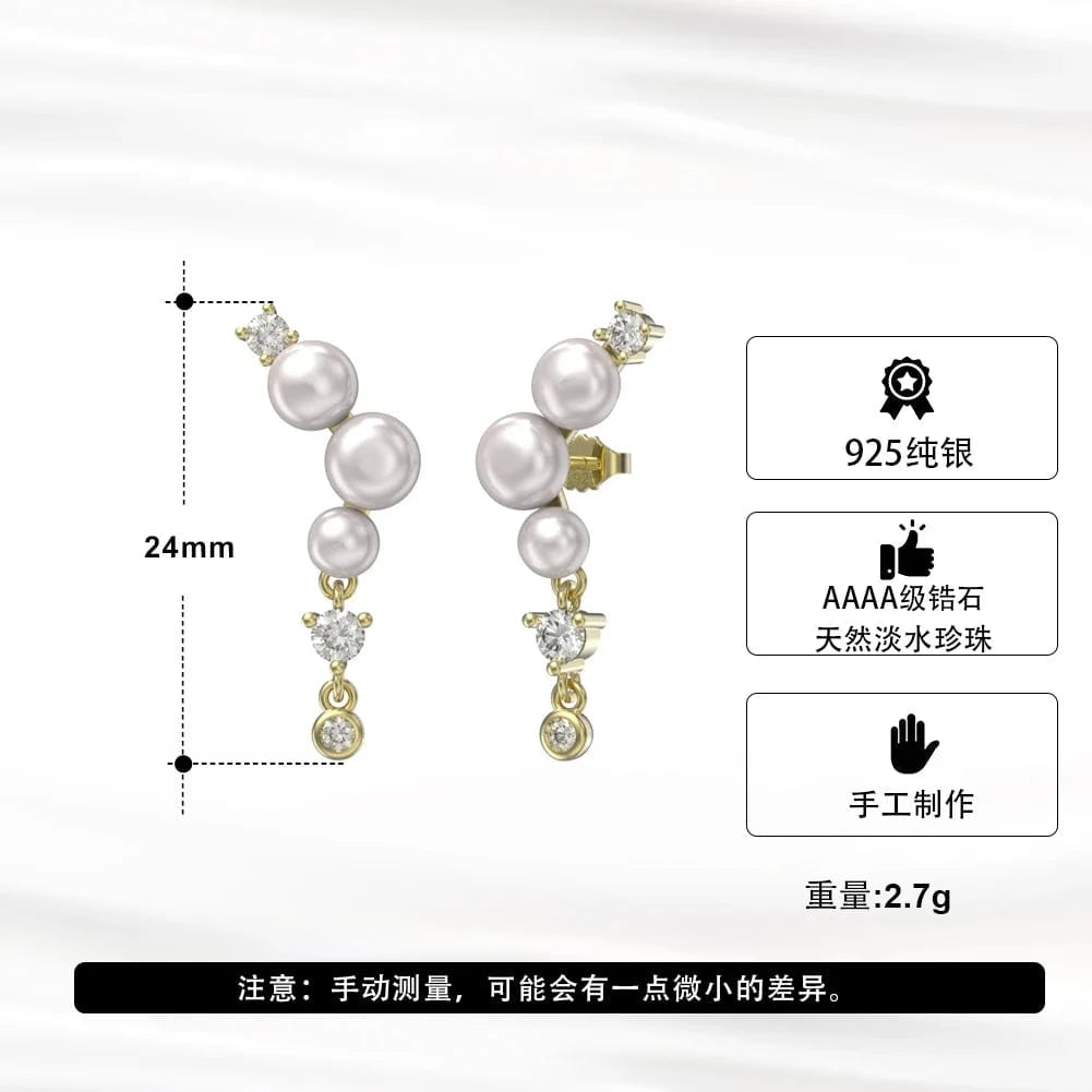GPE63 Gold fashion 925 sterling silver stud earring jewelry 18K gold plated sterling silver stud earrings for women