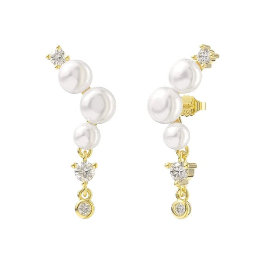 GPE63 Gold fashion 925 sterling silver stud earring jewelry 18K gold plated sterling silver stud earrings for women