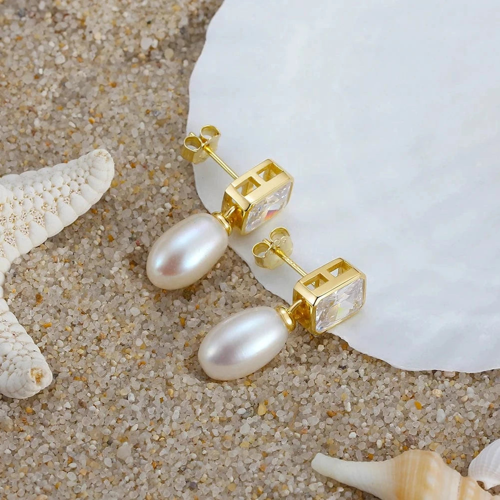 GPE64 Gold fashion 925 sterling silver stud earring jewelry 14K gold plated sterling silver stud earrings for women