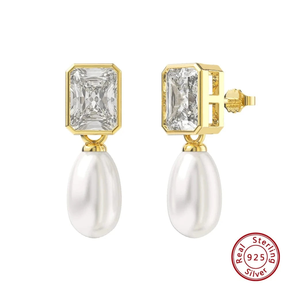 GPE64 Gold fashion 925 sterling silver stud earring jewelry 14K gold plated sterling silver stud earrings for women