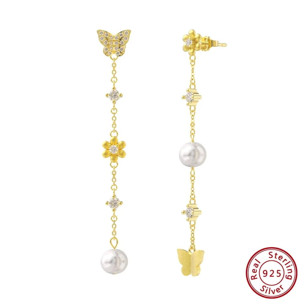GPE65 Gold fashion 925 sterling silver stud earring jewelry 18K gold plated sterling silver stud earrings for women