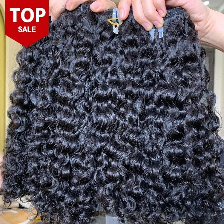 Grade 12A Raw mink Vietnamese hair bundle double drawn Cambodian virgin cuticle aligned Water Wave human hair Bundles Vendor