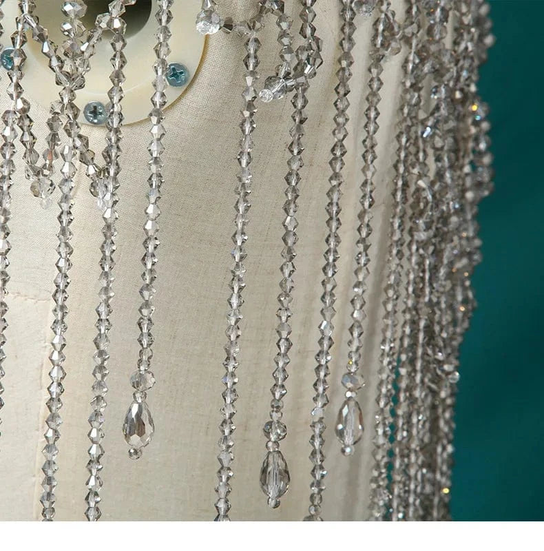 Gray Luxury Body Jewelry Tassel Wedding Bridal Elegant Shoulder Chain Necklace Gray Crystal Shawl Jewelry Summer Body Chain Jewelry