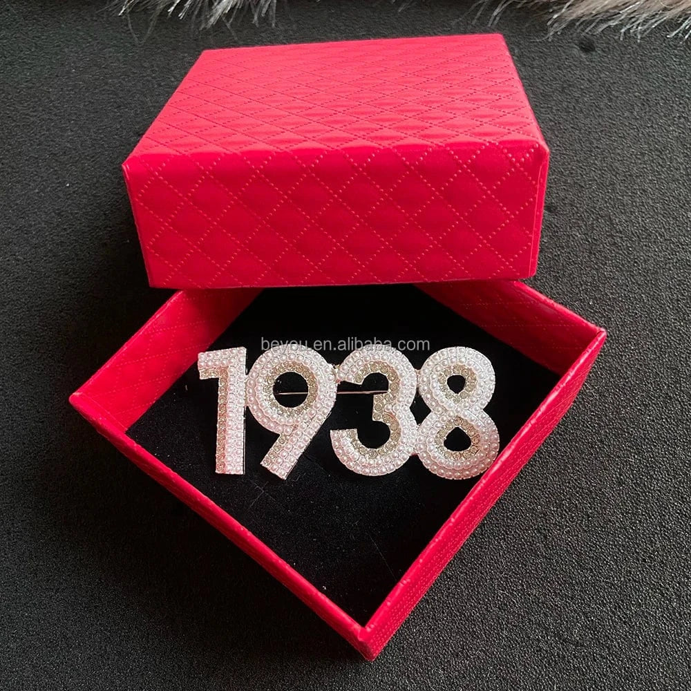 Greek Sorority Jack&Jill Sisters Three Layers Pearl Brooch 1938 Gift Brooch for Women