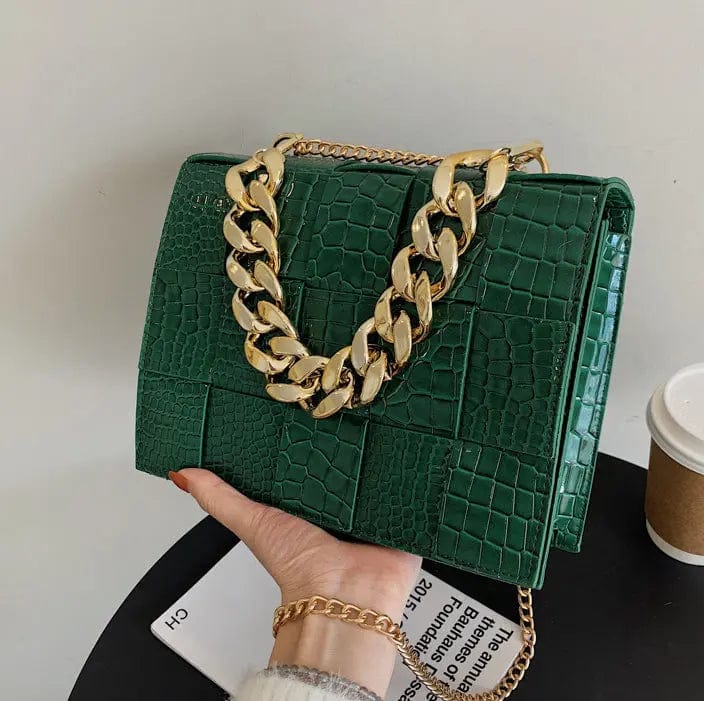 green 2022 Crocodile Stylish Small Handbags Women Luxury Purses Pillow Shape Pillow Shape Mini Shoulder Bag