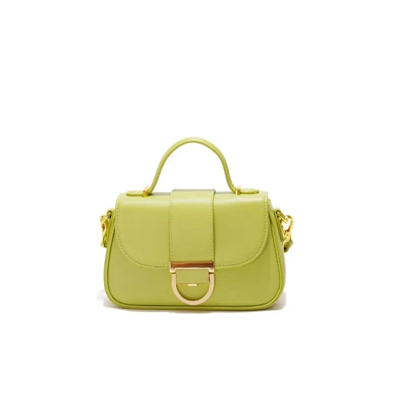 green 2023 crossbody bag woman green color vegan leather messenger bag custom clasp lock handbag