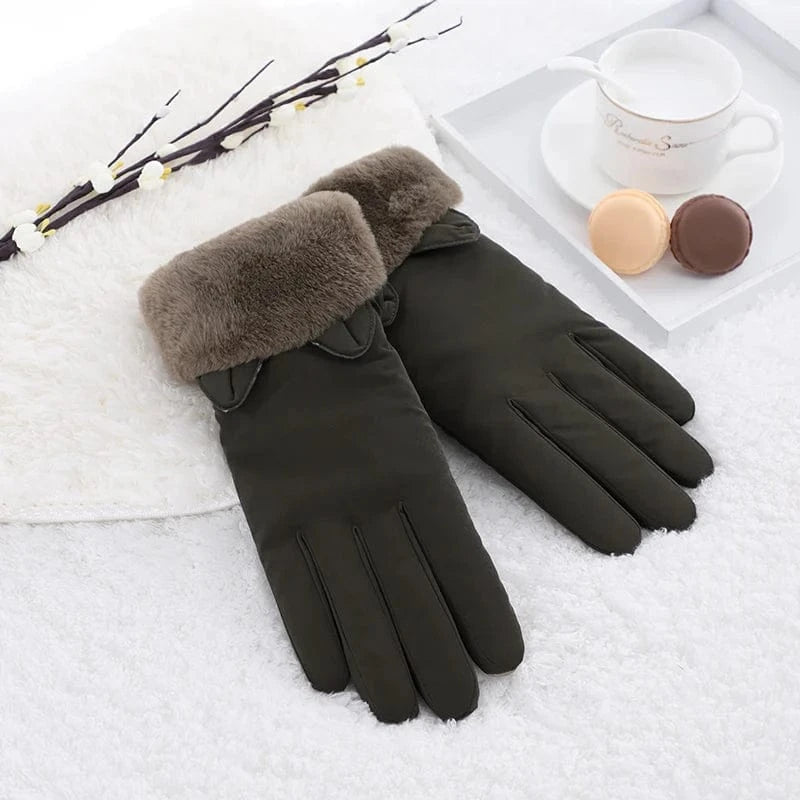 green Cheap fancy girls thermal bike cycling touch screen women winter fashion riding gloves