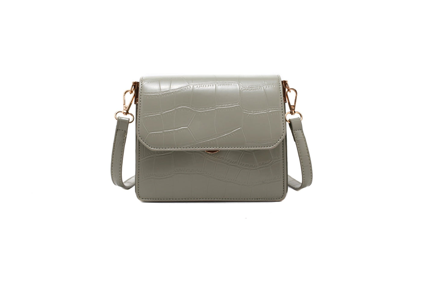 green Stone Pattern Cover Opening PU Leather Adjusted Shoulder Belt Small Summer Fashion Women Handbags