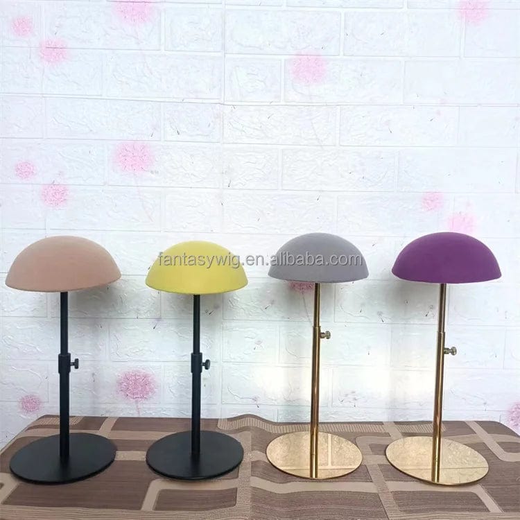 Grey mannequin + black stand Custom Bald Mannequin Head Wig Jewellery Stand Velvet Head Mannequin for Hairdressers Storage
