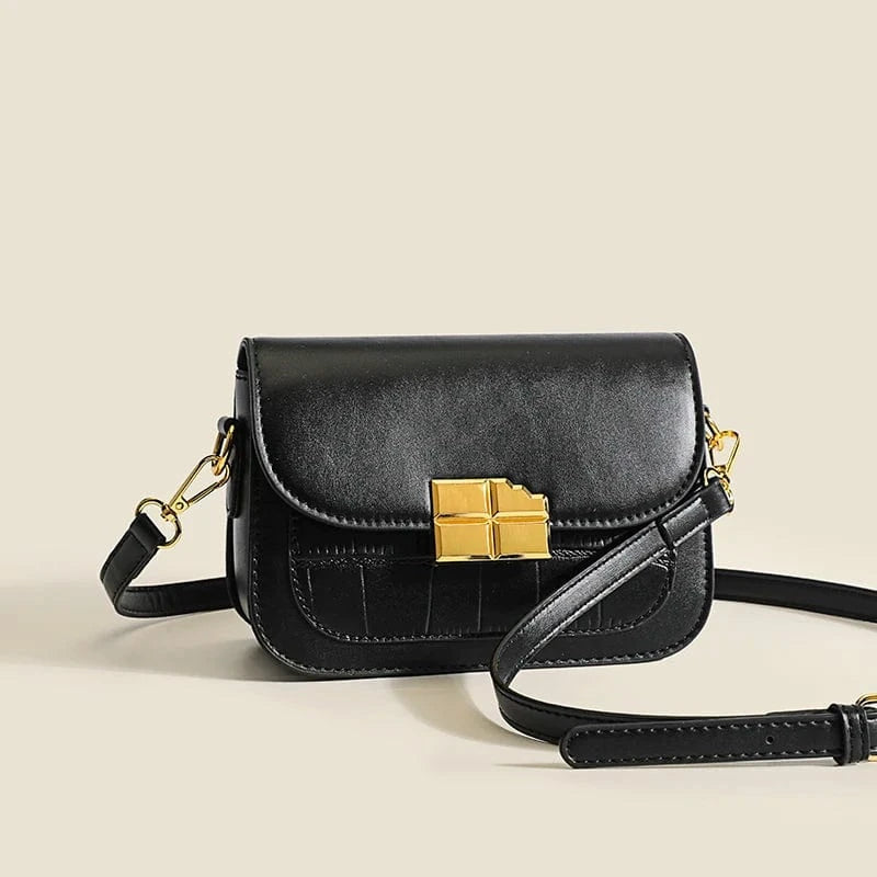 Guangzhou factory stock lots handbag pu leather black crossbody bag custom classy handbags for ladies casual