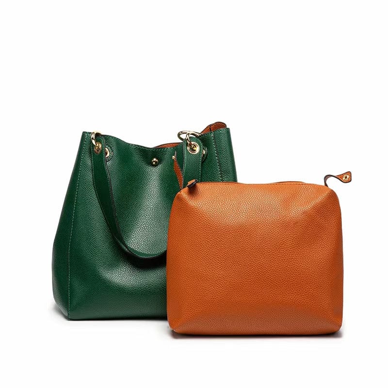 Guangzhou Handbag Luxury Large  Style Pu Bucket Handbag Sets  Lady Women Handbag Italian Bolsas