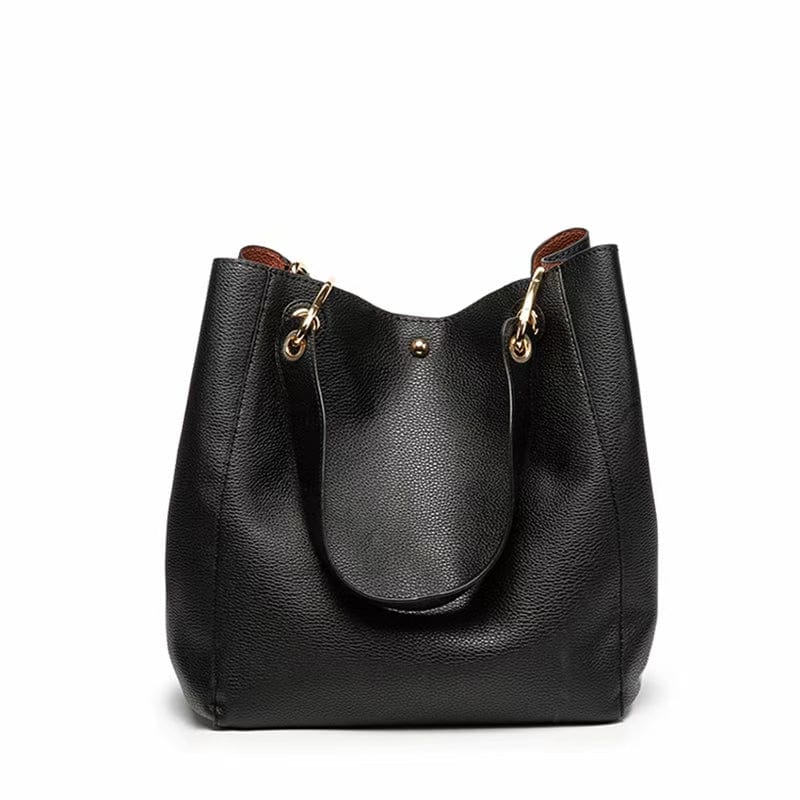 Guangzhou Handbag Luxury Large  Style Pu Bucket Handbag Sets  Lady Women Handbag Italian Bolsas