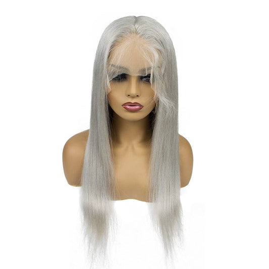 Guarantee hair straight lace frontal color wig gray Brazilian allied human hair wholesale virgin good quality good price