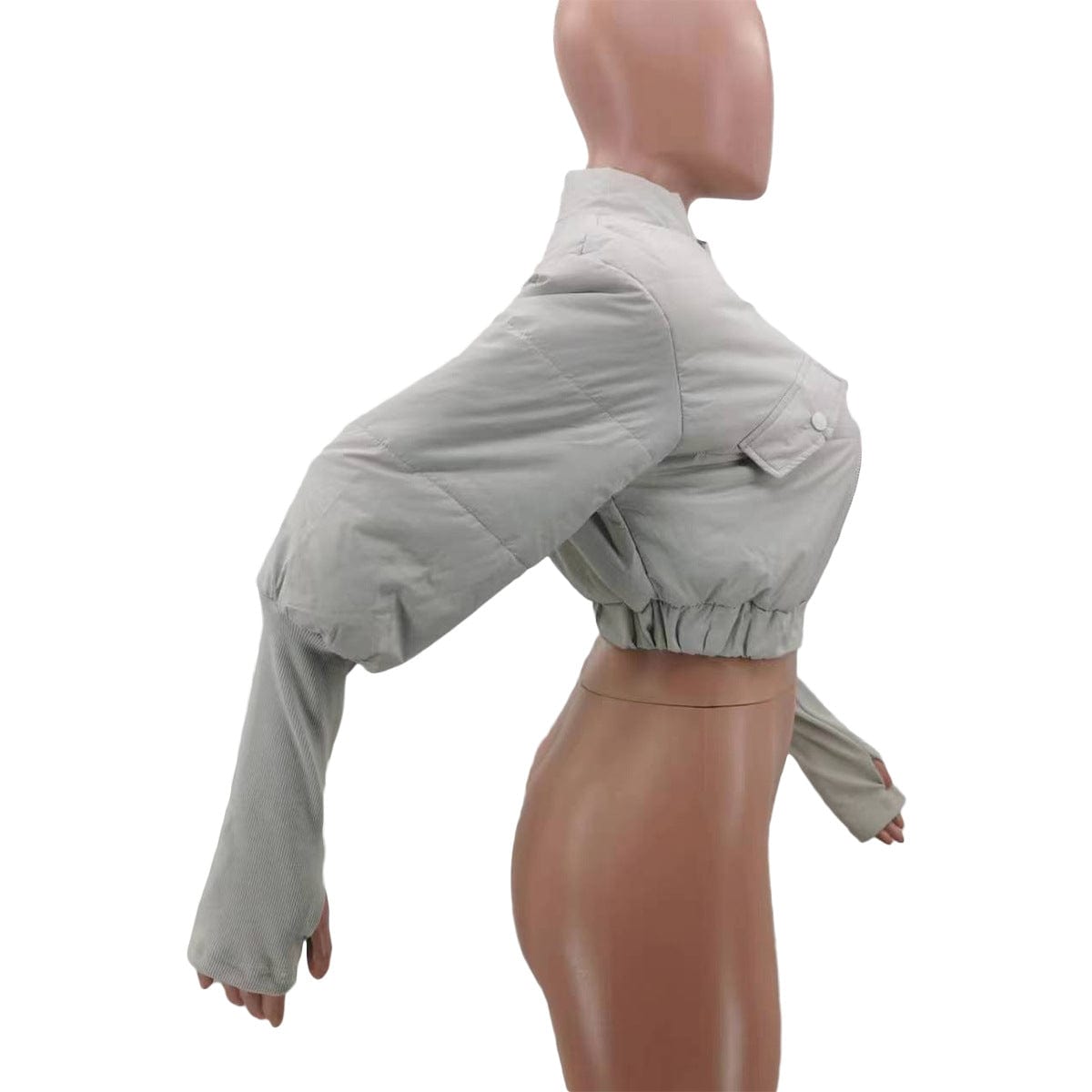 GX6266 Women's Crop Bubble Coat Jackets 2023 Trench Thick Puff Coats Women Winter Clothes Vests coats Girls' Jacket