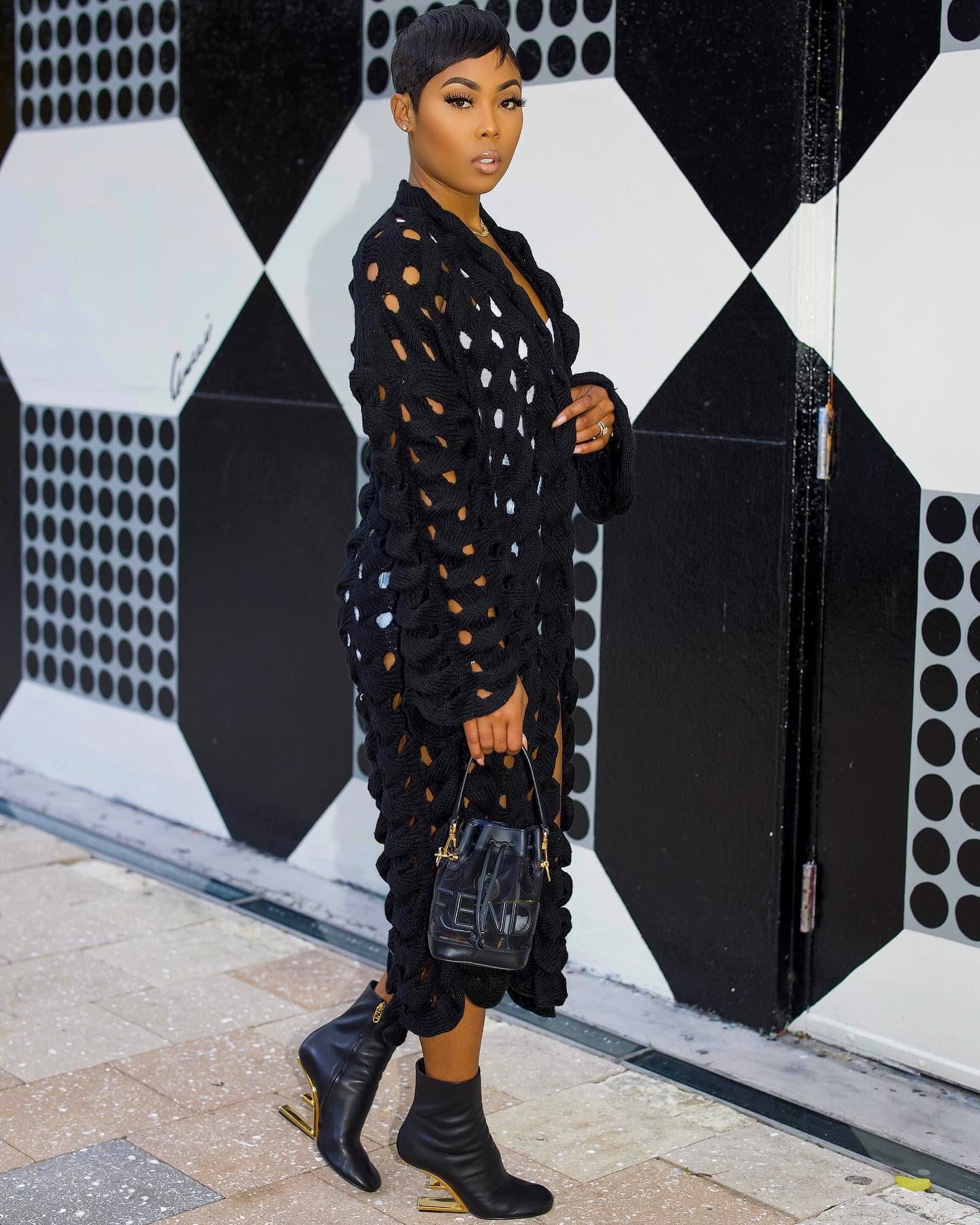 GX648 Sexy Women New Fashion Full Sleeve Ladies Sweater Coat Elegant Street Wear Hollow Out Women Cardigan Long Jacket