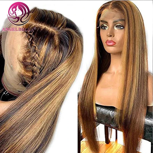 Hair Wigs For Black Women Highlight Lace Front Human Hair Wig Glueless Full Lace Brazilian Human Hair Wig