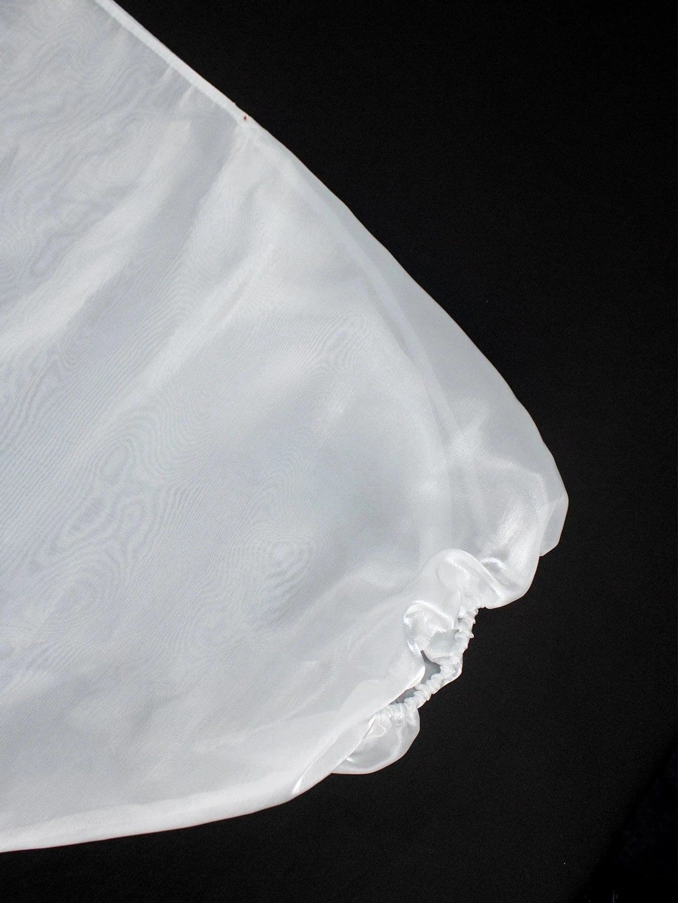 Half Sleeve Fall See Through AOMEI Skew Collar Women Cute Satin Shirts