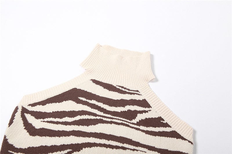 Halter Crop Top Midi Skirt Sweater Set Spring 2 Piece Sweater Skirt Two Piece Set Women Clothing Crop Top Skirt Set