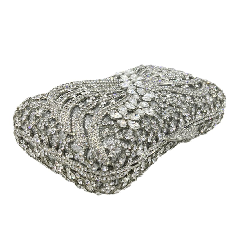 Hand-Made Women Crystal Clutch Evening Bags Wedding Party Rhinestones Handbags Ladies Dinner Gold Purses