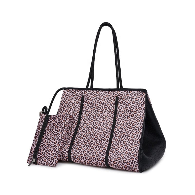 handbag custom perforated neoprene travel bag tote beach handbag bags