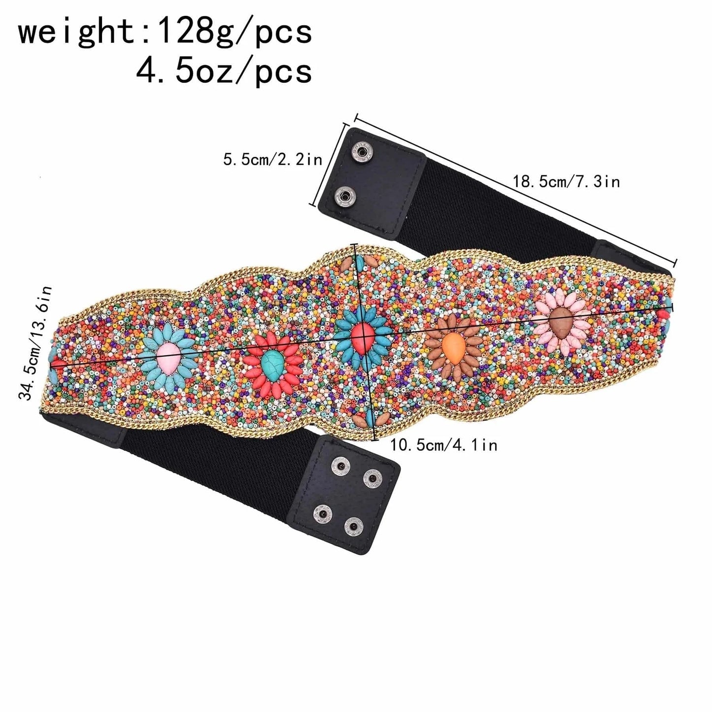 Handmade Bohemian Multi colors Resin Beads Statement Belly Waist Body Chain Dress Belt Waistbands Ethnic Jewelry