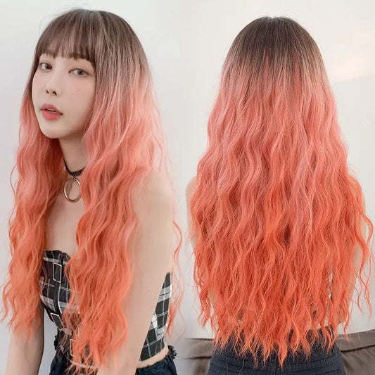 Harajuku Pink Brown Lolita Wig Long Two Colors
