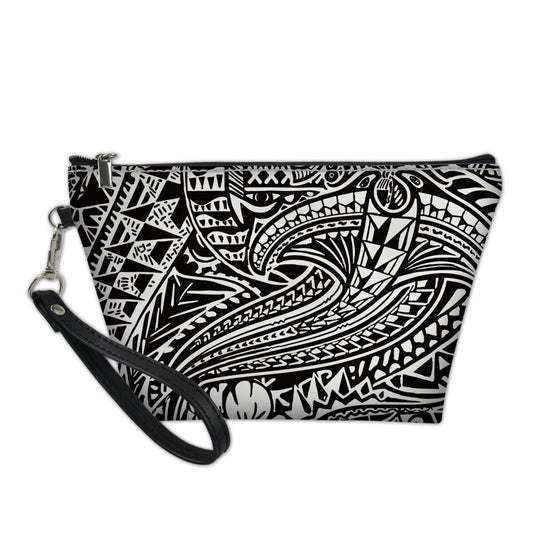 Hawaii Style Polynesian Print Women Makeup Bag Cosmetic Bags & Cases Waterproof Custom Cosmetic Portable Cosmetic Traveling Bag