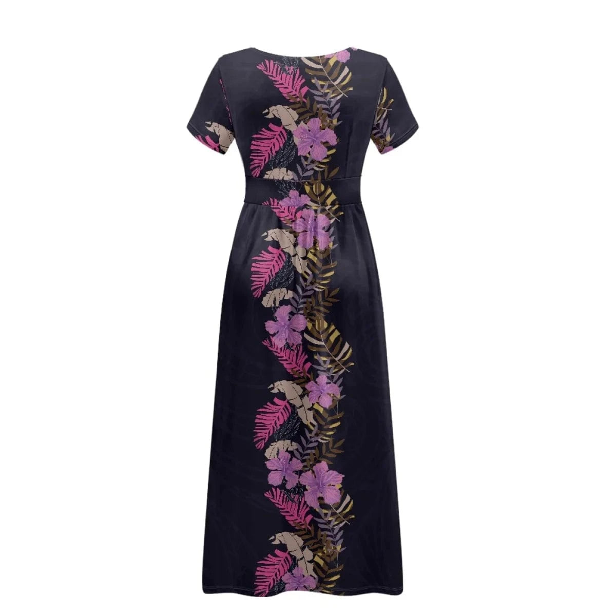 Hawaiian Girls Short Sleeve Plus Size Maxi Dress Polynesian Printing Loose Casual Summer Women's Dresses for Special Occasions